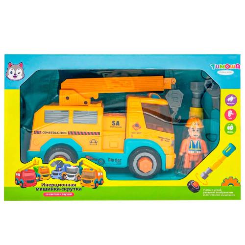 Конструктор Автокран инерционный со светом и звуком Sharktoys 34700002 фото 3