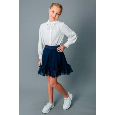 Юбка школьная для девочки Deloras Q64331 синяя 2