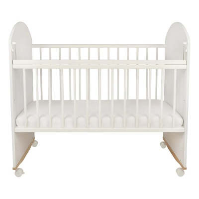 Кроватка детская колесо-качалка Indigo My Sleepy Лисичка белый 05