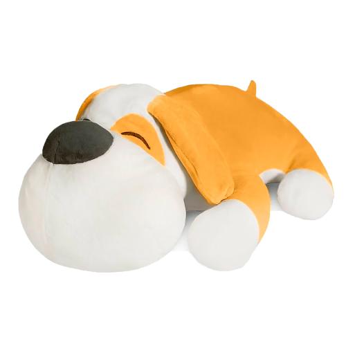 Мягкая игрушка Собака Лежачая Рыжая с пледом 60 см Maxitoys 300523-5-2-60