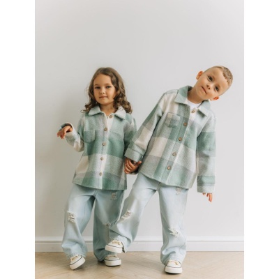 Тёплая рубашка Mimilav мятный 03