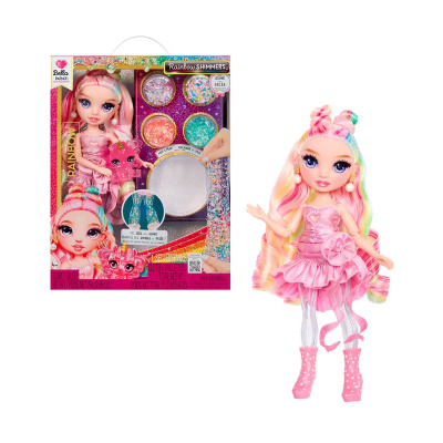 Кукла Шиммерс Белла розовая с аксессуарами RAINBOW 68385 2