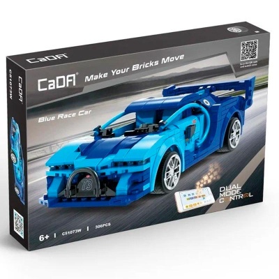 Конструктор Спорткар радиоуправляемый Blue Race Car 325 деталей CaDa Double Eagle C51073W 5