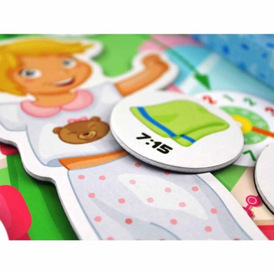 Игра развивающая Магнитные истории Учим время! Десятое Королевство 01658