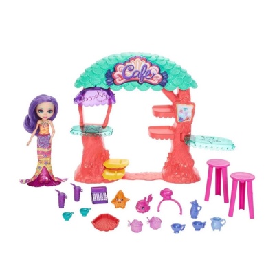 Набор Enchantimals Подводное кафе с куклой питомцем и аксессуарами Mattel HCF86