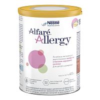 Сухая полуэлементная  питательная смесь с олигосахаридами 400г.Alfare Allergy