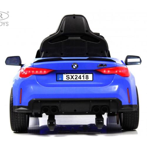 Детский электромобиль BMW M4 RiverToys A004AA синий фото 8