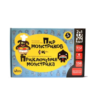Игра настольная 2в1 Пир монстриков Приключения монстрика Десятое Королевство 03611