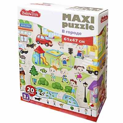 Пазлы MAXI Baby Toys В городе 20 эл Десятое Королевство 04811 1