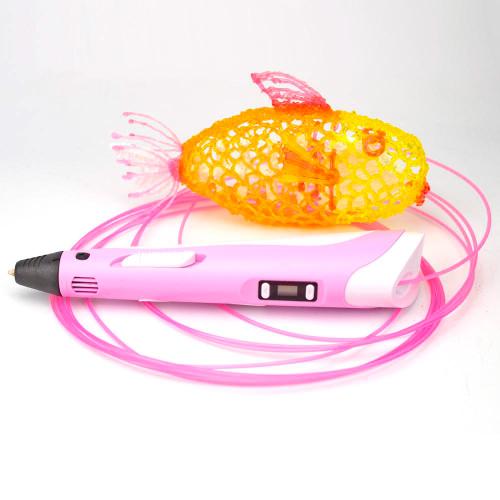 3D ручка Spider Pen Lite с дисплеем Наша игрушка 6400P розовая фото 2