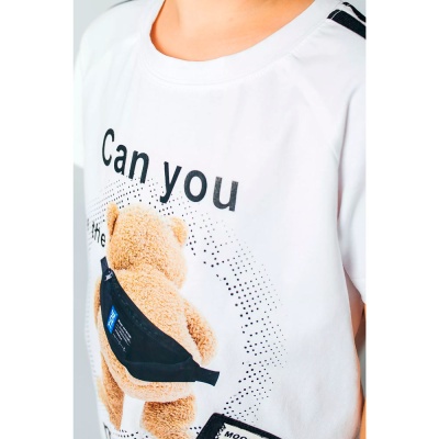 Футболка для мальчика Colabear 611112 белая