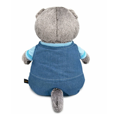 Мягкая игрушка Кот Басик в комбинезоне деним Budi Basa Ks22-296 3