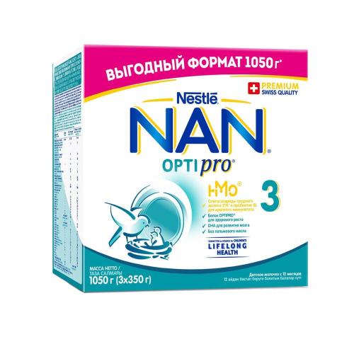 Детская смесь Nestle NAN 3 Optipro с 12 мес 1050 гр