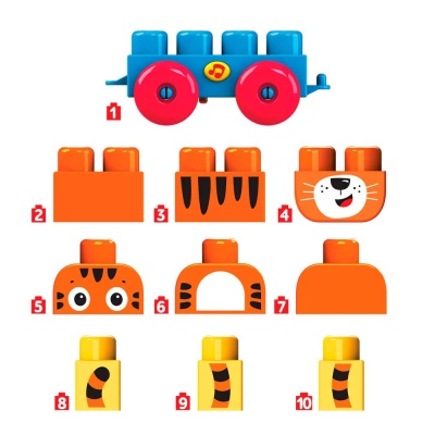 Конструктор для малышей Talky Blocks кнопочка Тигренок Азбукварик 2