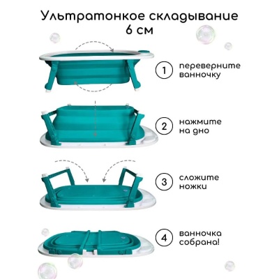 Детская складная ванночка Bubago Amaro BG 118-1 Azure 04