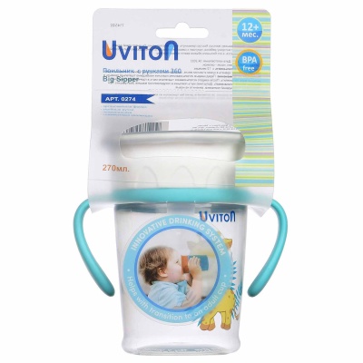 Поильник-непроливайка тренировочный Uviton 360°  4