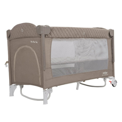 Кровать-манеж Indigo Bon-Bon Toy бежевый 02