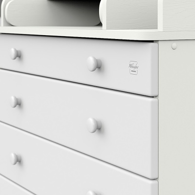 Комод пеленальный с органайзером раскладной Атон Maks белый премиум-белый 13