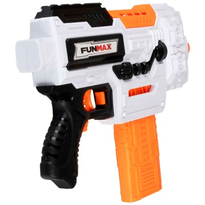 Бластер FunMax А53 электрический с обоймой 12 выстрелов 24 снаряда 1TOY Т24243 2