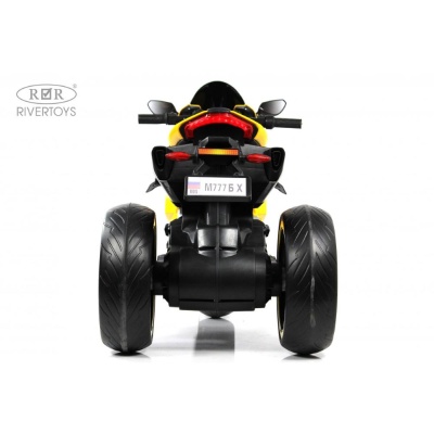 Детский электромотоцикл RiverToys М777БХ жёлтый