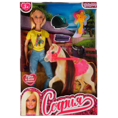 Кукла София в желтой футболке Карапуз 6001PET-P1-S-BB