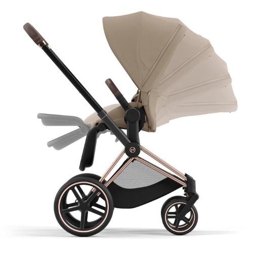 Коляска 2 в 1 Cybex Priam IV Rosegold Cozy Beige фото 4