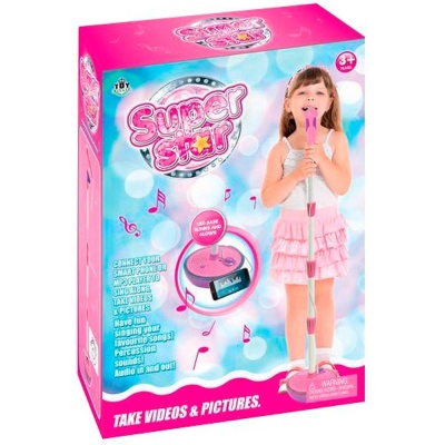 Микрофон на стойке свет звук mp3 Junfa MY001 2