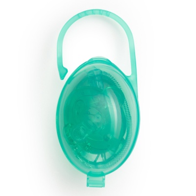 Пустышка силиконовая с держателем и контейнером Happy Baby 13020