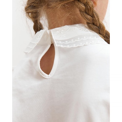 Блузка школьная для девочки Deloras Z64308S молочная 5