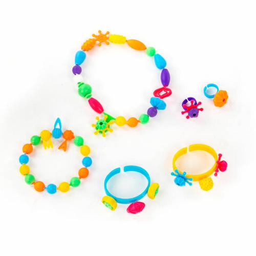 Набор Pop Beads для создания украшений 150 бусин браслеты кольца Brauberg Kids 664697 фото 2