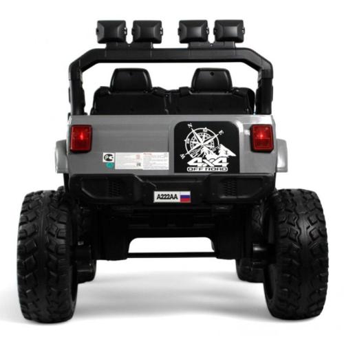 Детский электромобиль Jeep RiverToys A222AA серый фото 5