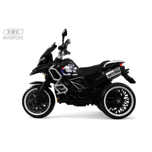 Детский электромотоцикл RiverToys М008БХ серый фото 10