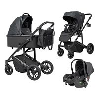 Коляска 3 в 1 Farfello Sola Trio Comfort SOLA-6 Черный оникс