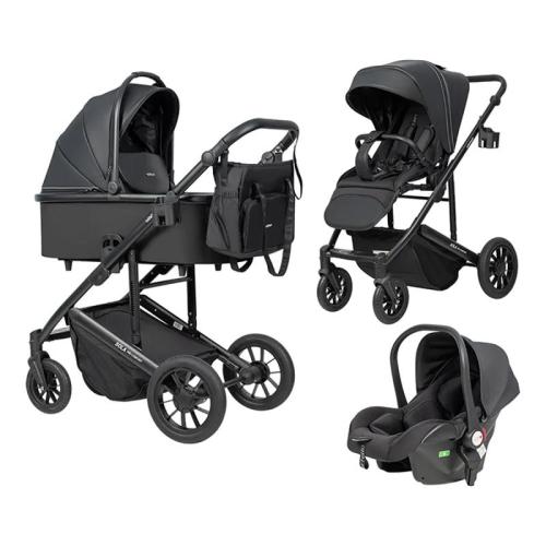 Коляска 3 в 1 Farfello Sola Trio Comfort SOLA-6 Черный оникс