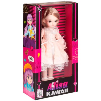 Кукла шарнирная Alisa Kawaii блондинка с длинными волосами 30 см 1TOY Т24343