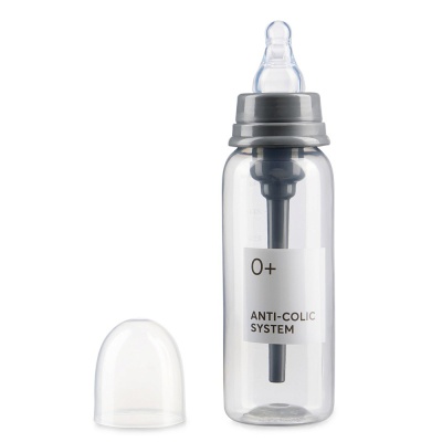 Бутылочка для кормления антиколиковая 250 мл Happy Baby 10015 graphite 2