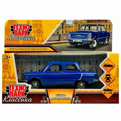 Машина металлическая инерционная Запорожец ЗАЗ 968а 12 см Технопарк ZAZ968A-12-BU2 4