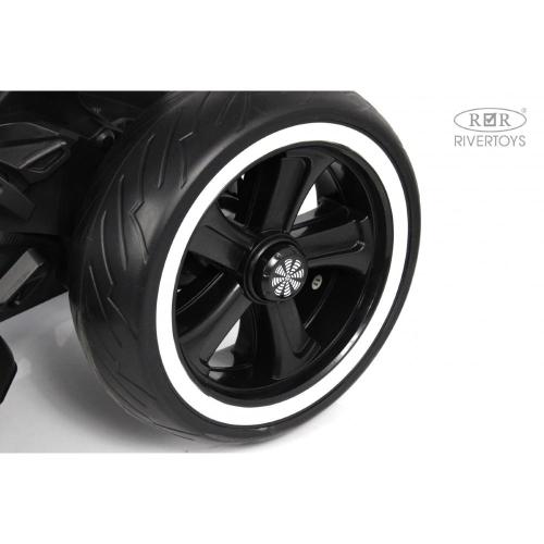 Детский электромотоцикл RiverToys М777БХ белый фото 17