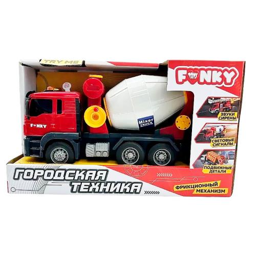 Автомобиль бетоносмеситель фрикционный со светом и звуком Funky Toys FT1214920 фото 5