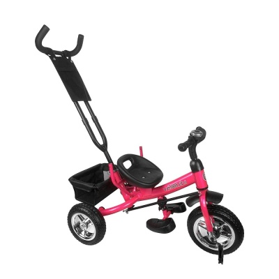 Велосипед трёхколёсный с родительской ручкой Velobibi Сатурн ВЛ-0619 розовый 02