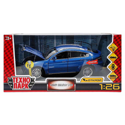 Машина металлическая инерционная BMW X6 20 см Технопарк 68250A 4