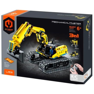 Конструктор 3 в 1 радиоуправляемый Экскаватор Погрузчик Робот 430 деталей Рыжий кот 8037IMM 2