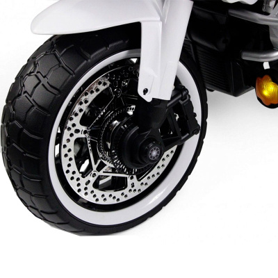 Детский электромотоцикл RiverToys М008БХ белый 5