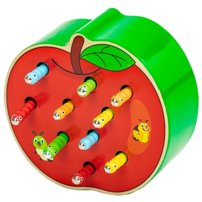 Магнитная рыбалка сортер Червяки в яблоке Brauberg Kids 665244 2