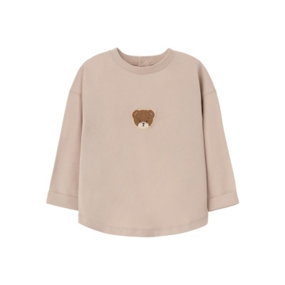 Лонгслив Crockid КР 302563 тёмно-бежевый 01