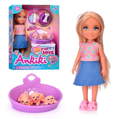 Кукла Анжелика с питомцами 13 см Наша игрушка 606008 Кукла Анжелика с питомцами 13 см Наша игрушка 606008