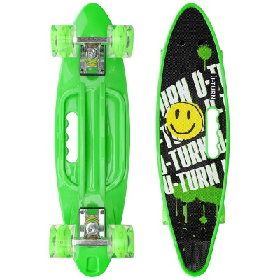 Скейтборд-пенниборд U-Turn СКБ-5715 зелёный 01