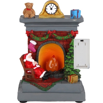 Светильник новогодний музыкальный Рождественский камин Miland СВП-0005 02
