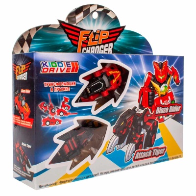 Набор Машинки трансформеры Blaze Rider и Attack Tiger Flip Changer KiddiePlay 106009 4