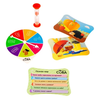 Настольная игра-викторина Умная сова Познаю мир Bondibon BB5373